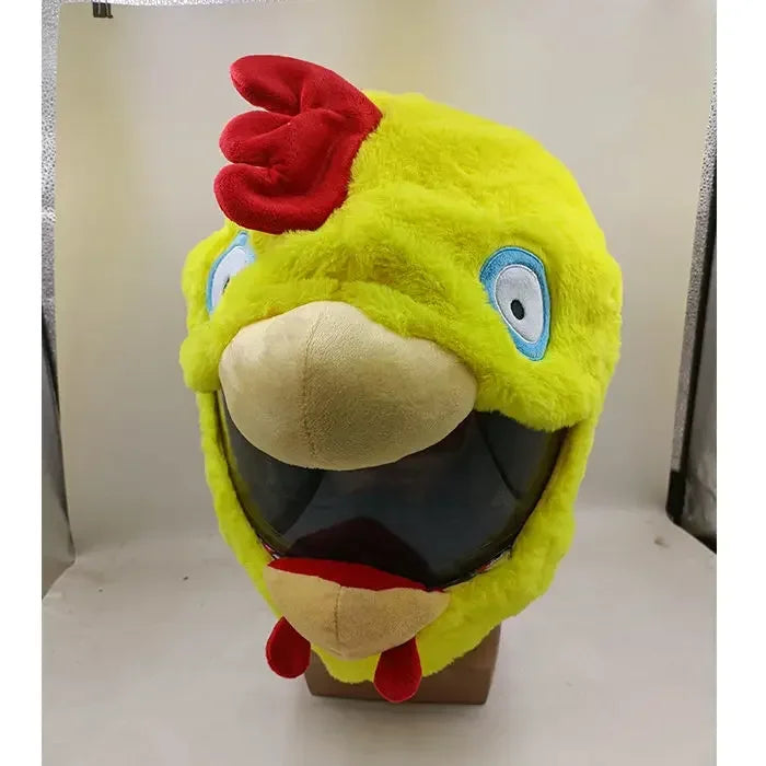 Motorcycle Full Helmet Cover Cartoon Plush Animal Helmet Cover Dust Protection Funny Helmet Cover Motorcycle Accessories