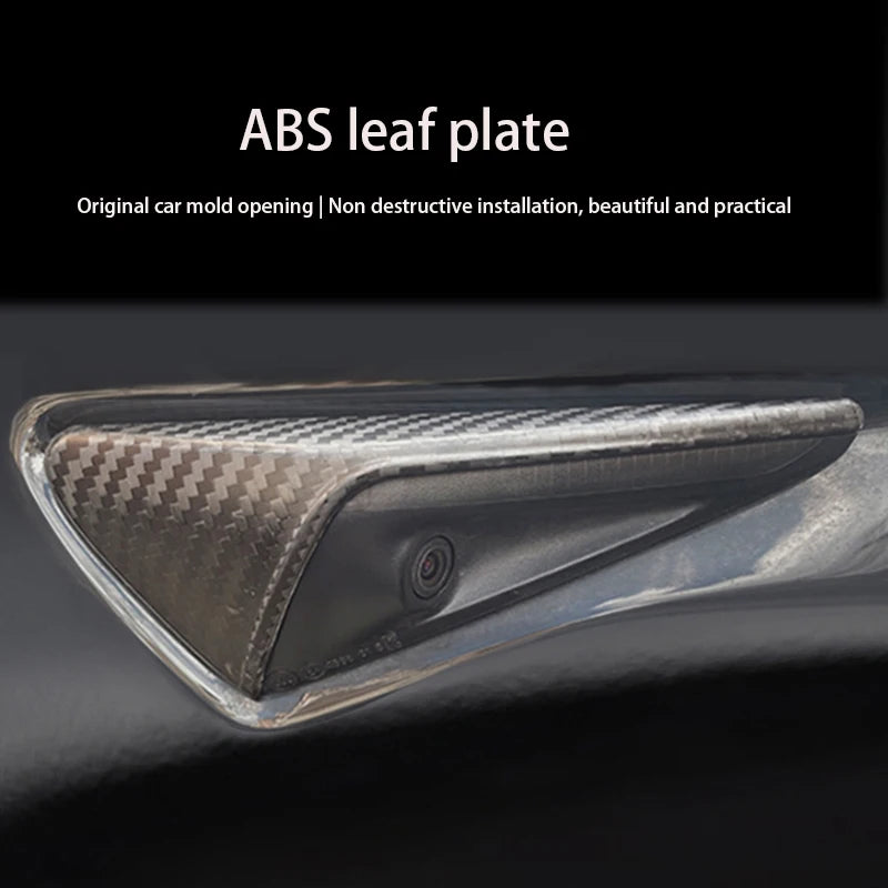For Tesla Model 3/Y Side Camera Protection Cover Carbon Fiber Fender Trim Cover Car Modification Accessories Tesla 2017-2023