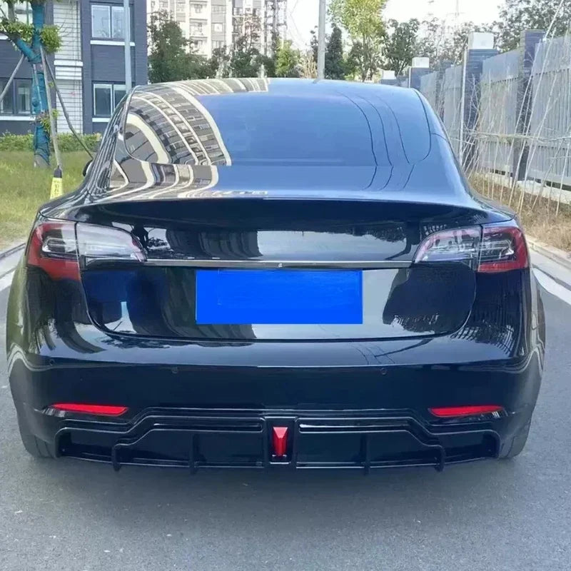 Hot Sale For Tesla 2016-2023 Model 3/Y High Quality ABS Glossy Black Rear Bumper Diffuser Splitter Spoiler Lip Tuning Body Kits