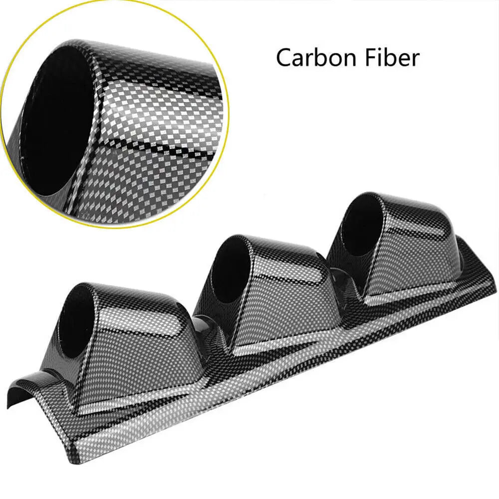 52mm 2inch Gauge Pod Triple Gauge A Pillar Pod Universal Gauge Pod Car Universal Carbon Fiber Triple Gauge A Pillar Pod Cluster
