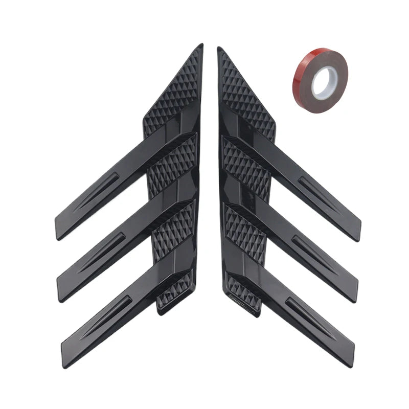 General Motors rear window side spoiler splitter triangle louver decorative side wing fender air vent modification