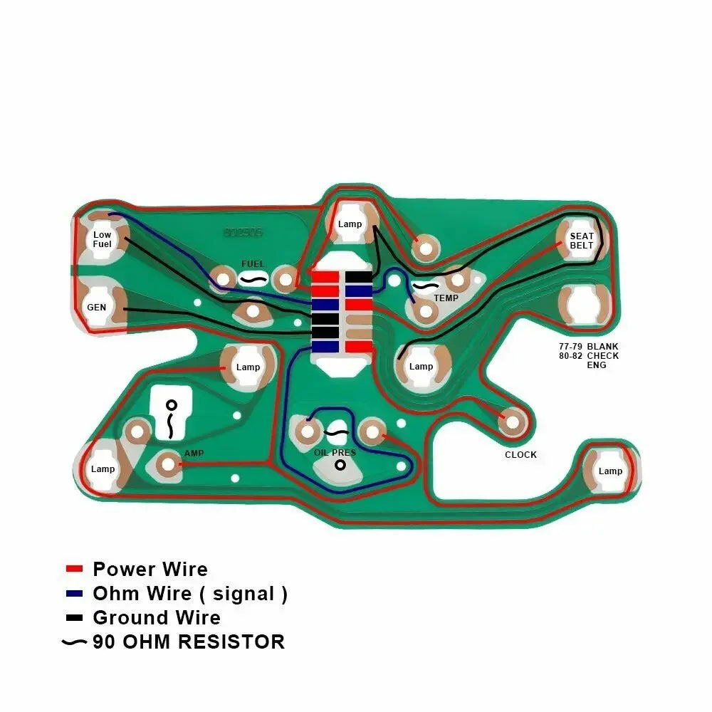 Printed Circuit Board for Corvette C3 77-82 Gauge Cluster 602505 Replacement