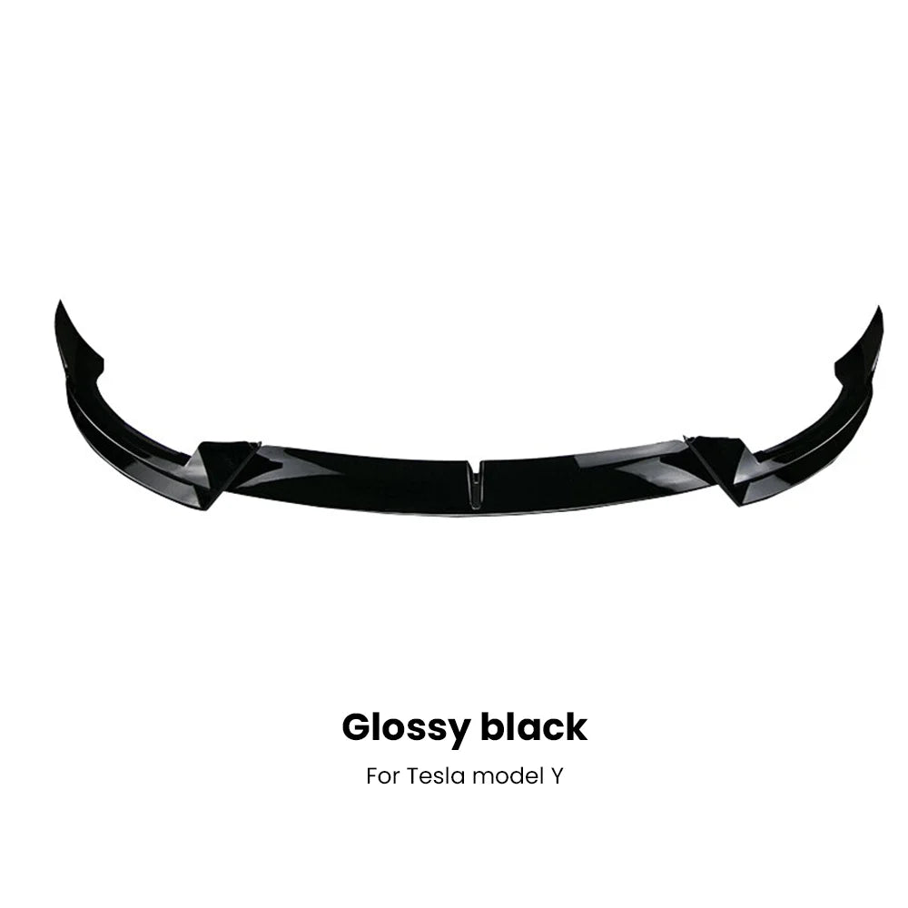 For Tesla Model 3 Y 2017-2023 Front Lip AD Body Kit Glossy Black Sport Bumper Spoiler Model 3 Model Y Auto Accessories