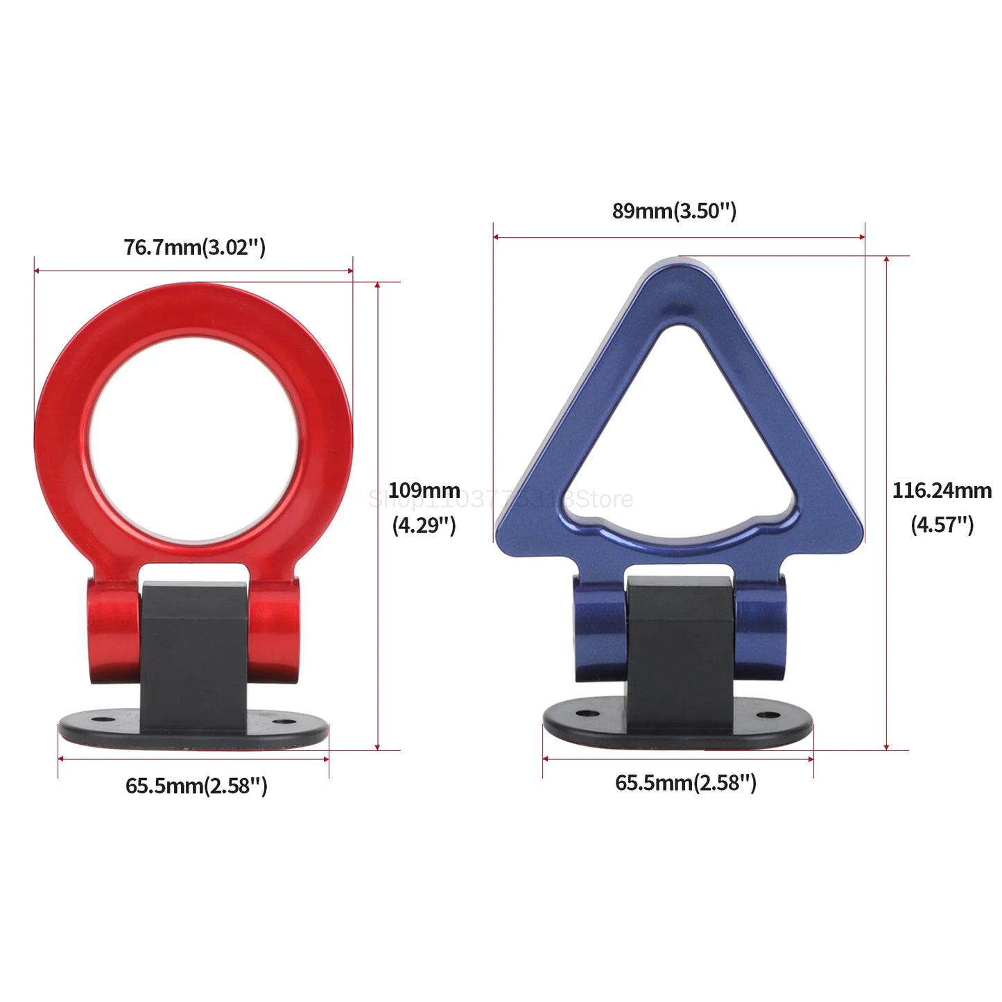 2 designs Car Styling Trailer Hooks Sticker Decoration Car Auto Rear Front Trailer Simulation Racing Ring Vehicle Towing Hook