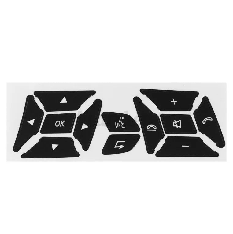 For Mercedes Benz GLK350 C Class CLS C218 SLK W172 W204 W212 W218 W207 W220 Black Car Button Repair Sticker Decals Stickers