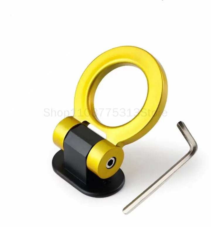 2 designs Car Styling Trailer Hooks Sticker Decoration Car Auto Rear Front Trailer Simulation Racing Ring Vehicle Towing Hook