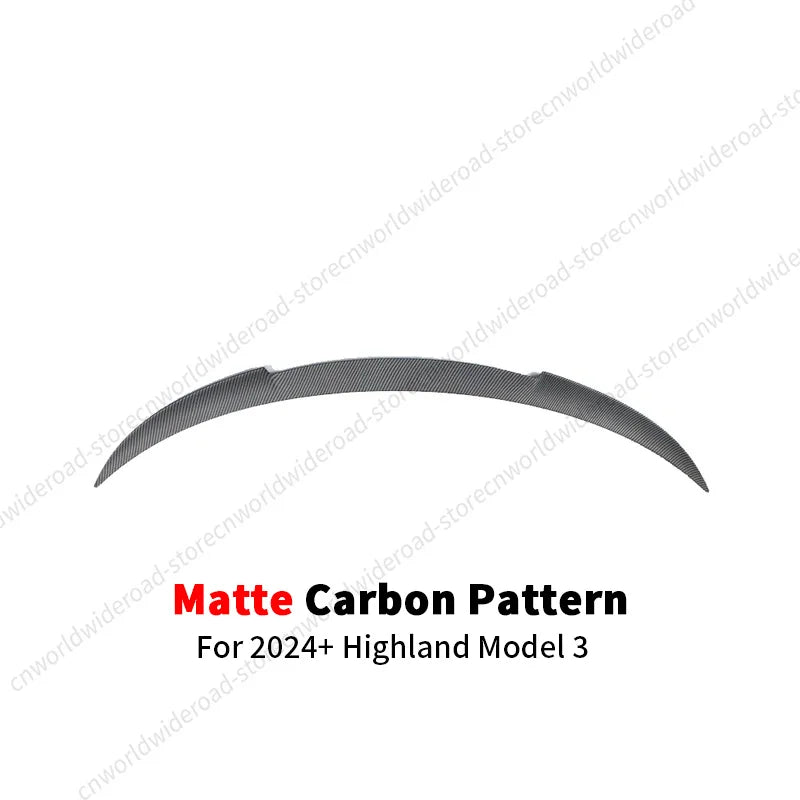 For Tesla Model Y 3 Highland Model 3 Spoiler Tail Wing Rear Trunk Lid Spoiler Wing Black and Carbon Fiber Pattern Body Kit