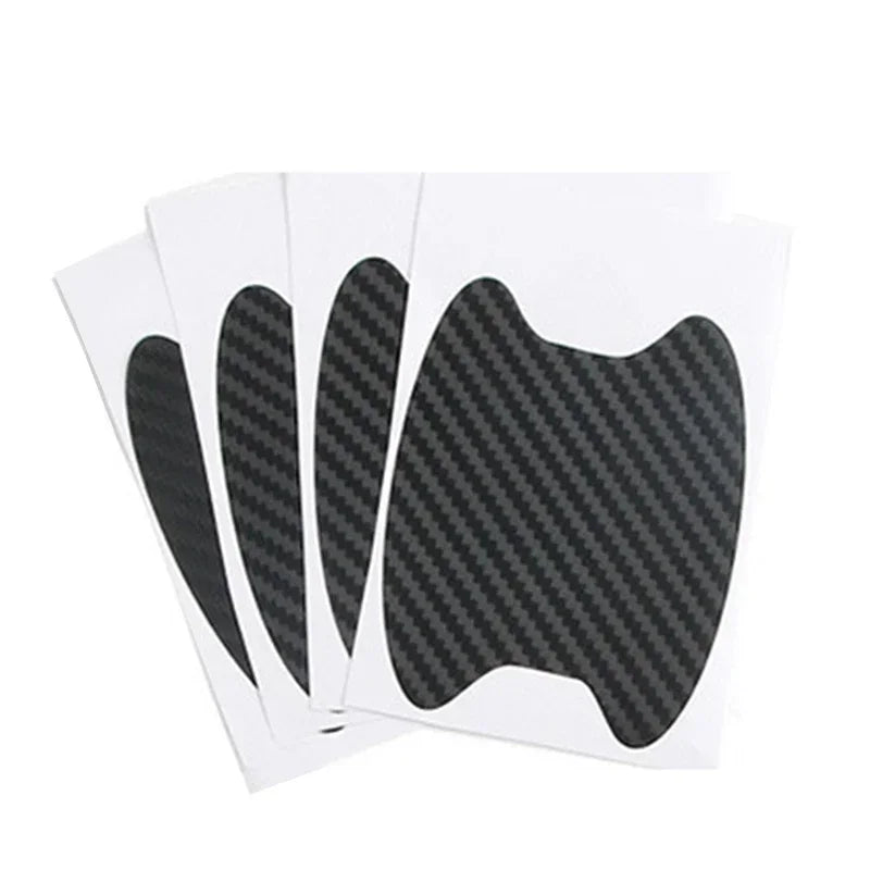 6Color 4Pcs Car Door Sticker Carbon Fiber Scratches Resistant Cover Auto Handle Protection Film Exterior Styling Accessories