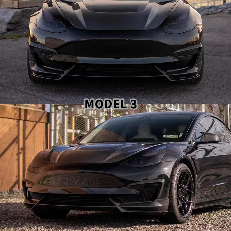 For Tesla Model 3 Y 2016-2023 Front Lip Sport Bumper Spoiler Model 3 Model Y Auto Accessories AD Sport Body Kit Gloss Matte