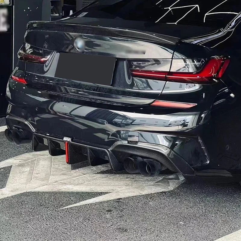Carbon Fiber For BMW G20 G28 M-Sport M340i 2019 - 2022 Car Rear Bumper Lip Diffuser Spoiler Parts Upgrade Body kit
