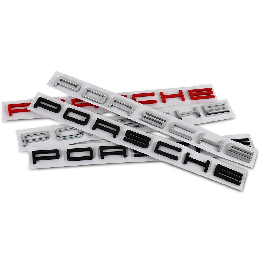 3D ABS Badge Car Porsche Emblem Sticker Decal Auto Trunk Stickers Accessories For Porsche Panamera 911 Carrera S Cayman Boxster