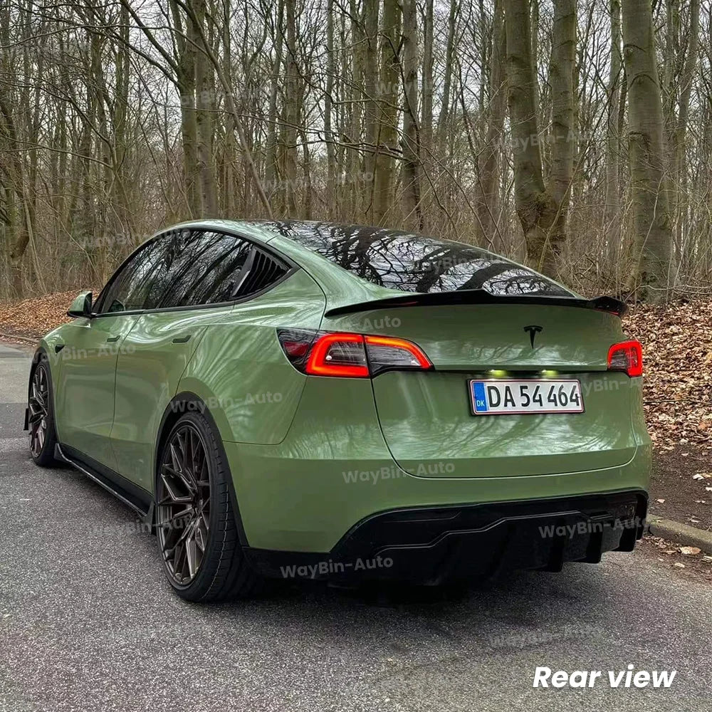 Fast Aero Tesla Body Kits For Model 3 Y 2017- 2023 Glossy Black Rear Diffuser Spoiler Front Bumper Lip Side Skirt Tunning Parts