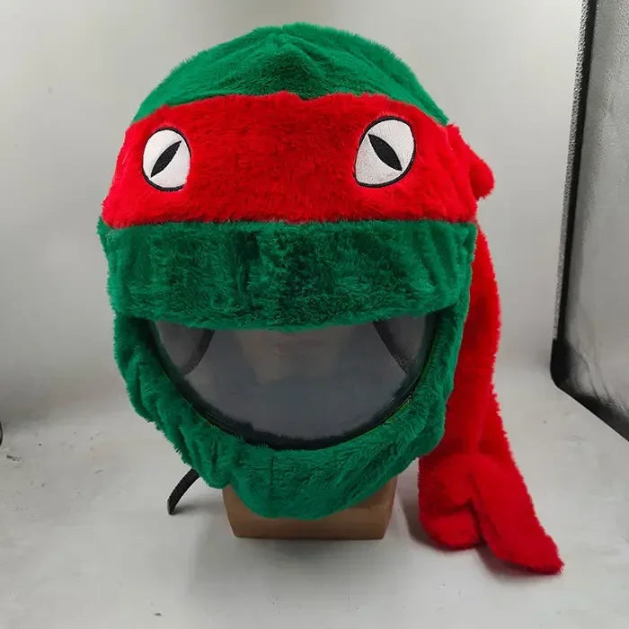 Motorcycle Full Helmet Cover Cartoon Plush Animal Helmet Cover Dust Protection Funny Helmet Cover Motorcycle Accessories