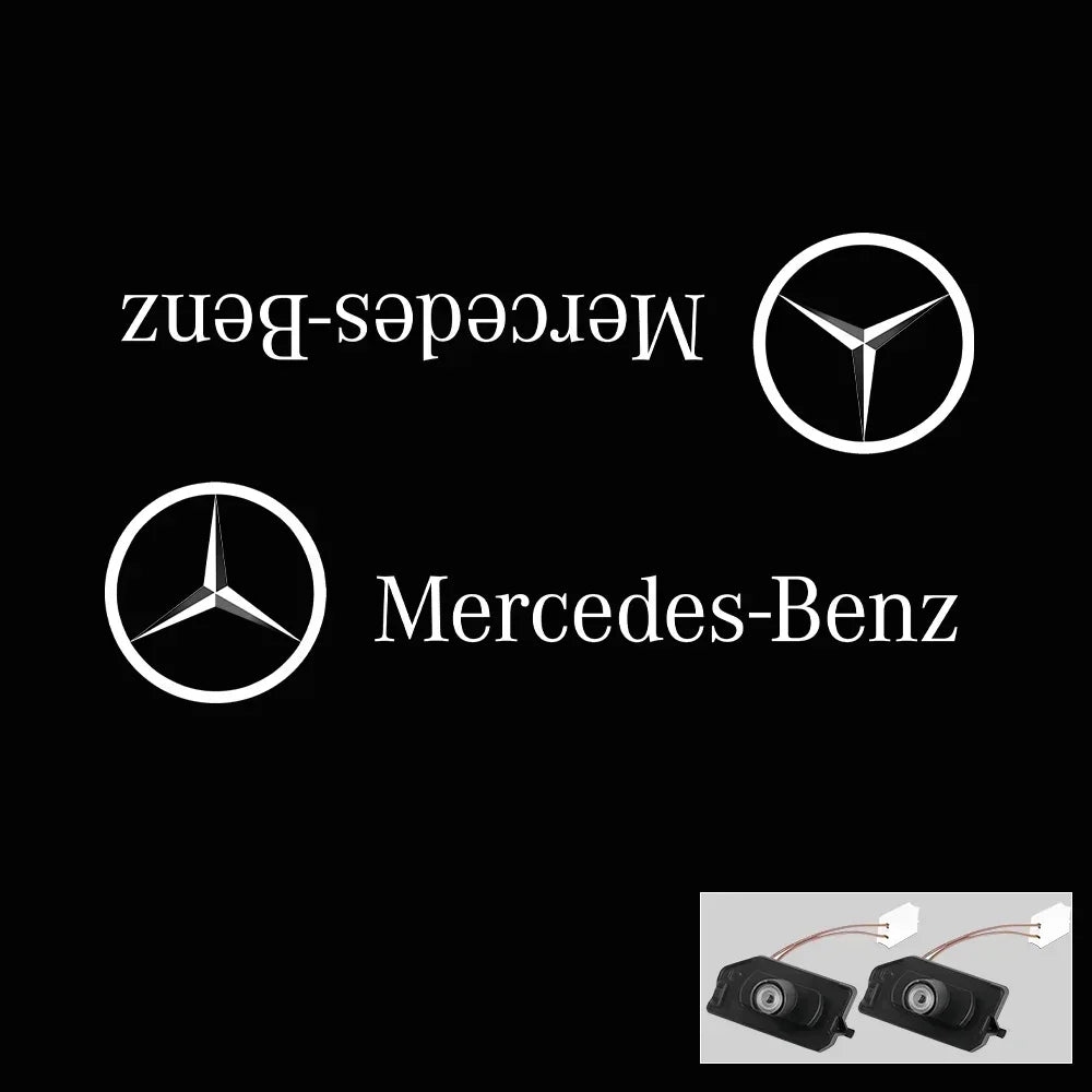 Car Dynamic Rearview Mirror Carpet Light Angel Wings Projection lamp For Mercedes benz W177 W247 W205 W222 GLA GLB GLC GLS EQC