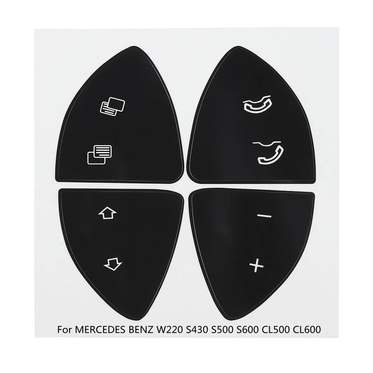 For Mercedes Benz GLK350 C Class CLS C218 SLK W172 W204 W212 W218 W207 W220 Black Car Button Repair Sticker Decals Stickers