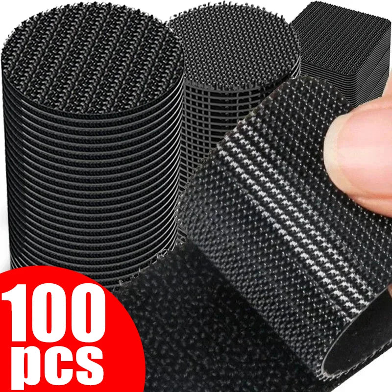 Double Sided Carpet Fixing Sticker Self Adhesive Car Carpet Fixed Patch Fastener Sheets Sofa Floor Foot Mats Anti Skid Grippers
