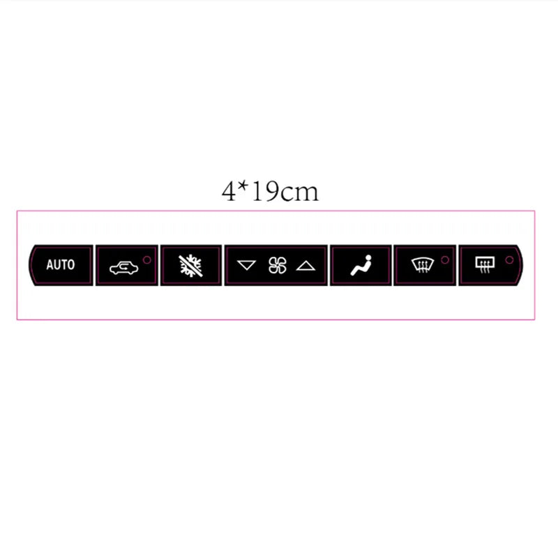 For Mercedes Benz GLK350 C Class CLS C218 SLK W172 W204 W212 W218 W207 W220 Black Car Button Repair Sticker Decals Stickers