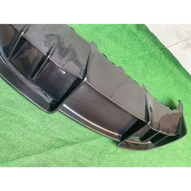 For Tesla Model Y AD style Carbon Fiber Car Rear Bumper Diffuser Rear Splitters Spoiler Back lip Car Accessories body kit