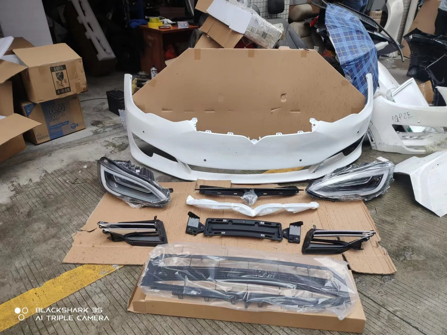 The original Tesla 100% matches the front bumper upgrade2016 For Tesla Model S Body Kit