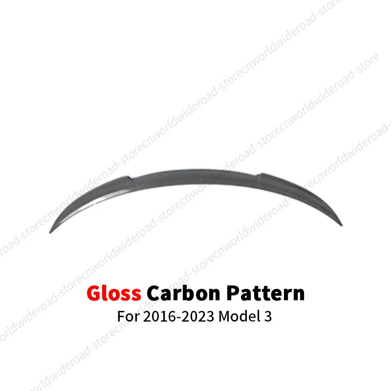 For Tesla Model Y 3 Highland Model 3 Spoiler Tail Wing Rear Trunk Lid Spoiler Wing Black and Carbon Fiber Pattern Body Kit