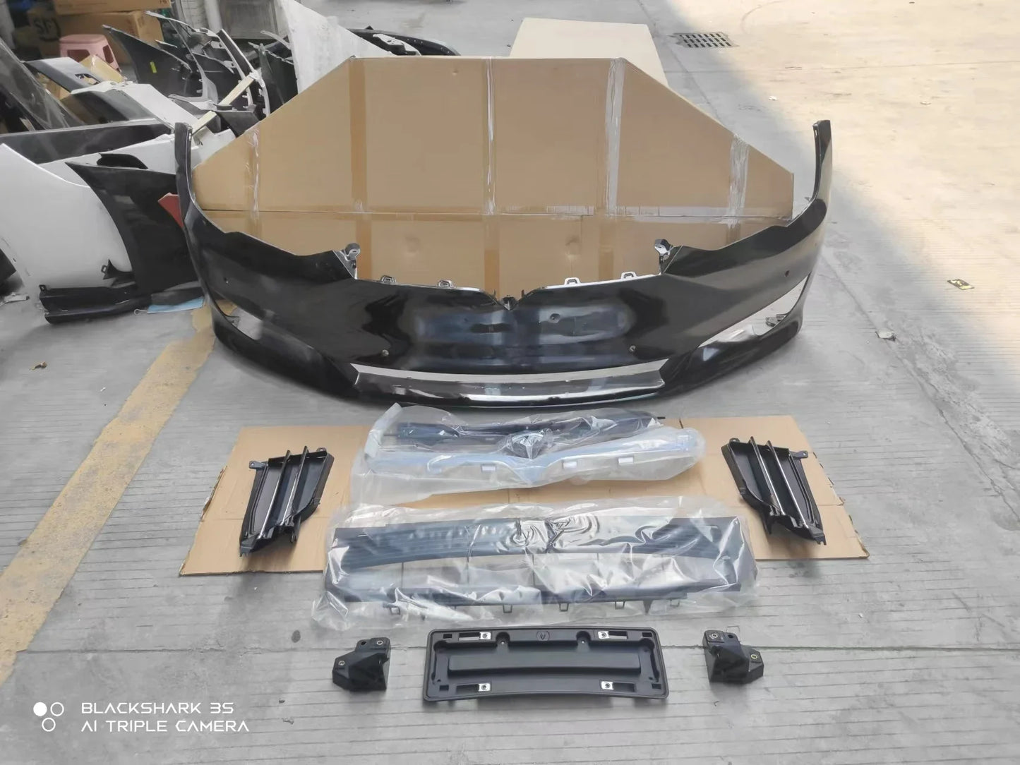 The original Tesla 100% matches the front bumper upgrade2016 For Tesla Model S Body Kit