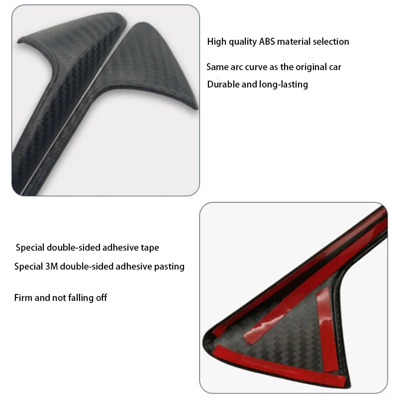 For Tesla Model 3/Y Side Camera Protection Cover Carbon Fiber Fender Trim Cover Car Modification Accessories Tesla 2017-2023