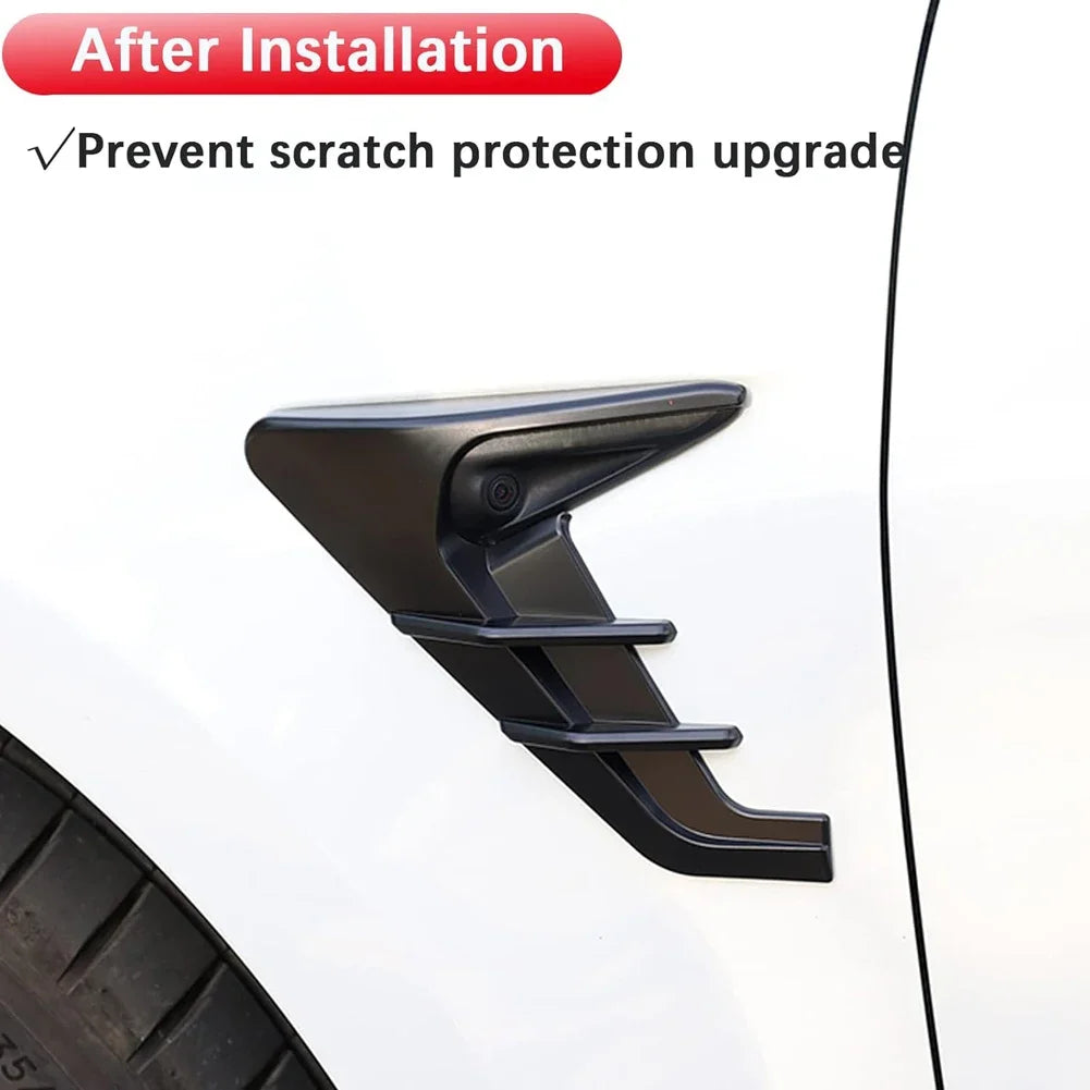 Side Camera Protector Cover for Tesla Model 3 Y Accessories Turn Signal Fender Leaf Board Trim Anti-scratch ABS Carbon Fiber