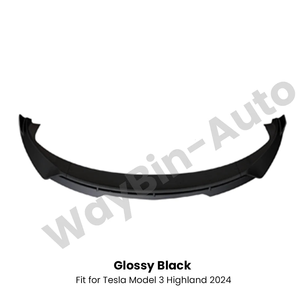 Fresh Aero For Tesla Model 3 Highland 2023-202 Body Kits Glossy Carbon Black Bumper Lip Rear Diffuser Spoiler Tuning Accessories