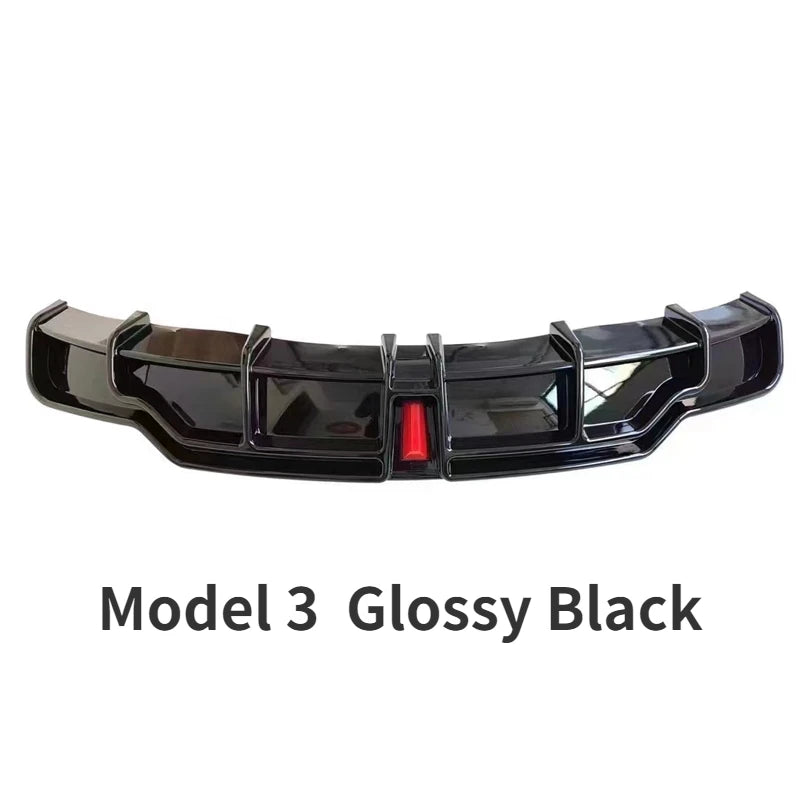Hot Sale For Tesla 2016-2023 Model 3/Y High Quality ABS Glossy Black Rear Bumper Diffuser Splitter Spoiler Lip Tuning Body Kits
