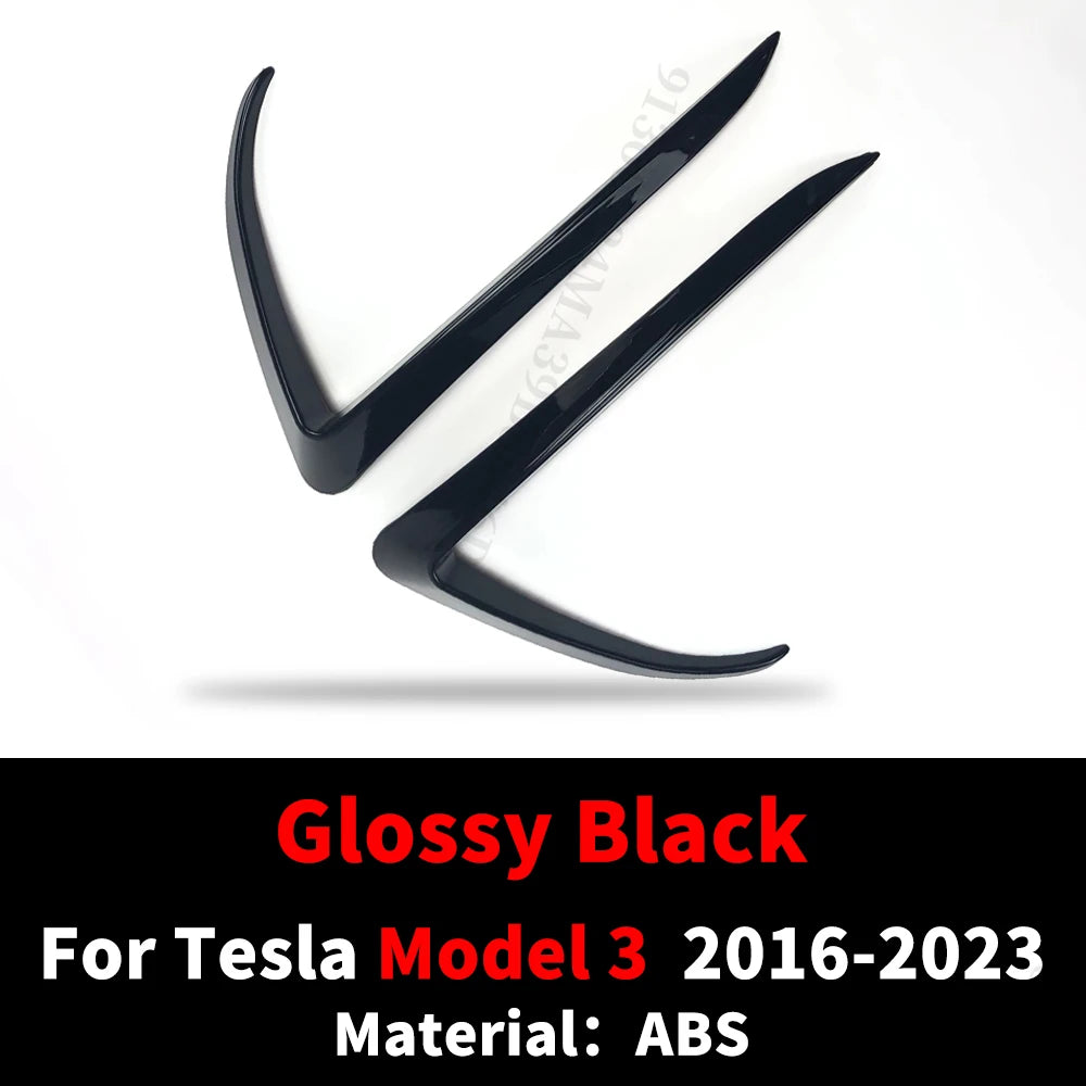 Body Kit Styling Decoration Front Fog Lamp Light Frame Trim Eyebrow Wind Splitter Spoiler For Tesla Model 3 Y 2016-2023 Tuning