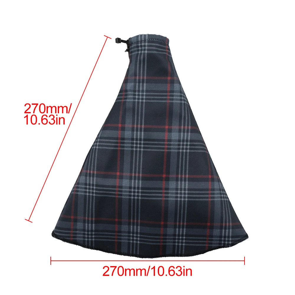 New Universal Checkered Shift Knob Boot Gear Tartan Shift Knob Cover Clark Shift Knob Cover For VW Golf Gti