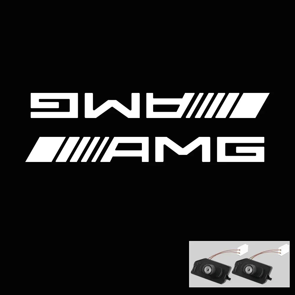Car Dynamic Rearview Mirror Carpet Light Angel Wings Projection lamp For Mercedes benz W177 W247 W205 W222 GLA GLB GLC GLS EQC