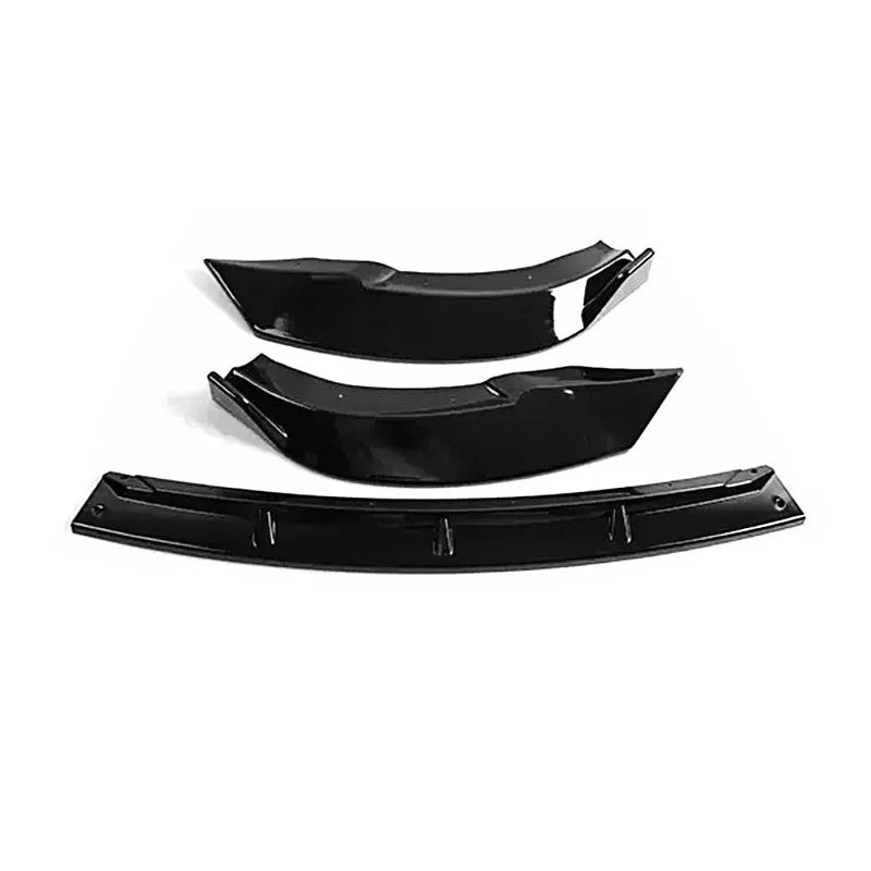 3Pcs Car Front Bumper Lip Spoiler Diffuser For Tesla Model Y 2020-2024 ABS Gloss Black Front Bumper Lip Protector Body Kits