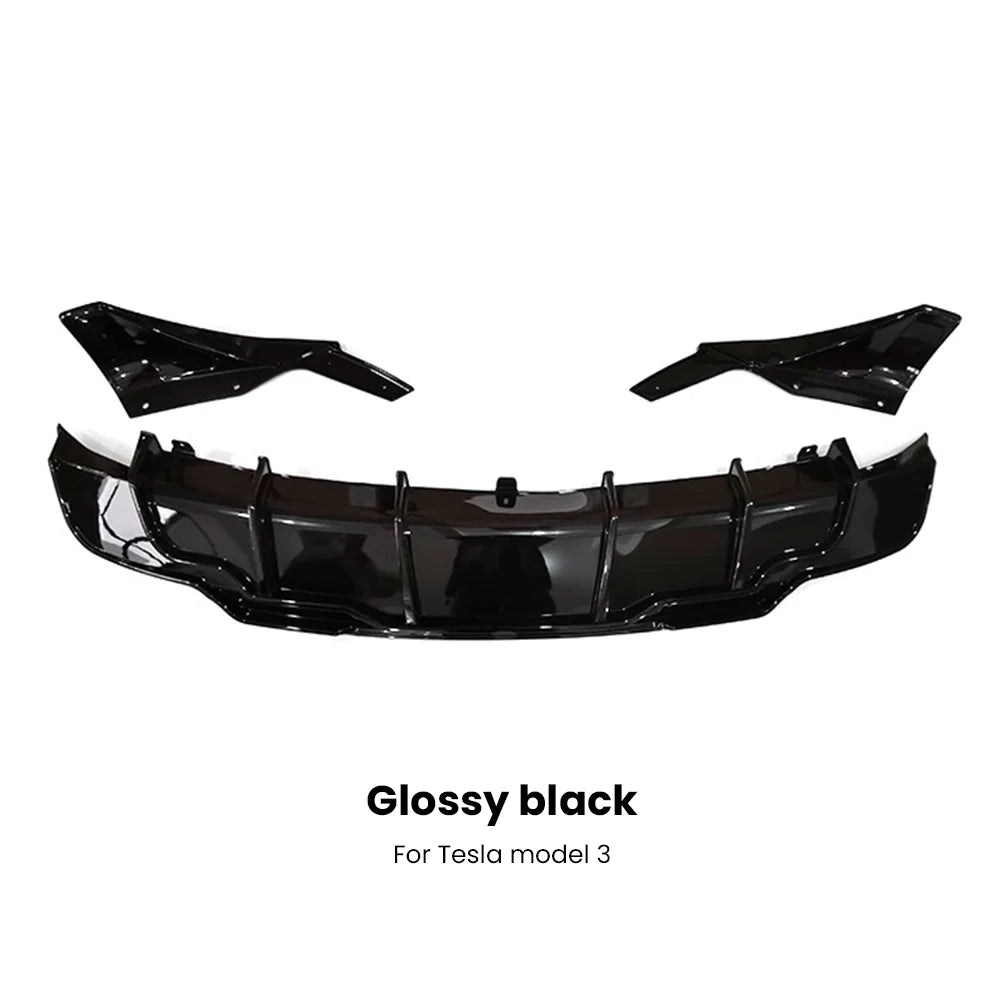 Fast Aero Tesla Body Kits For Model 3 Y 2017- 2023 Glossy Black Rear Diffuser Spoiler Front Bumper Lip Side Skirt Tunning Parts