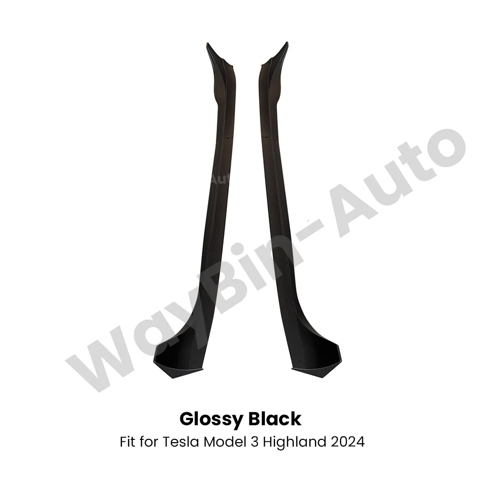 Fresh Aero For Tesla Model 3 Highland 2023-202 Body Kits Glossy Carbon Black Bumper Lip Rear Diffuser Spoiler Tuning Accessories