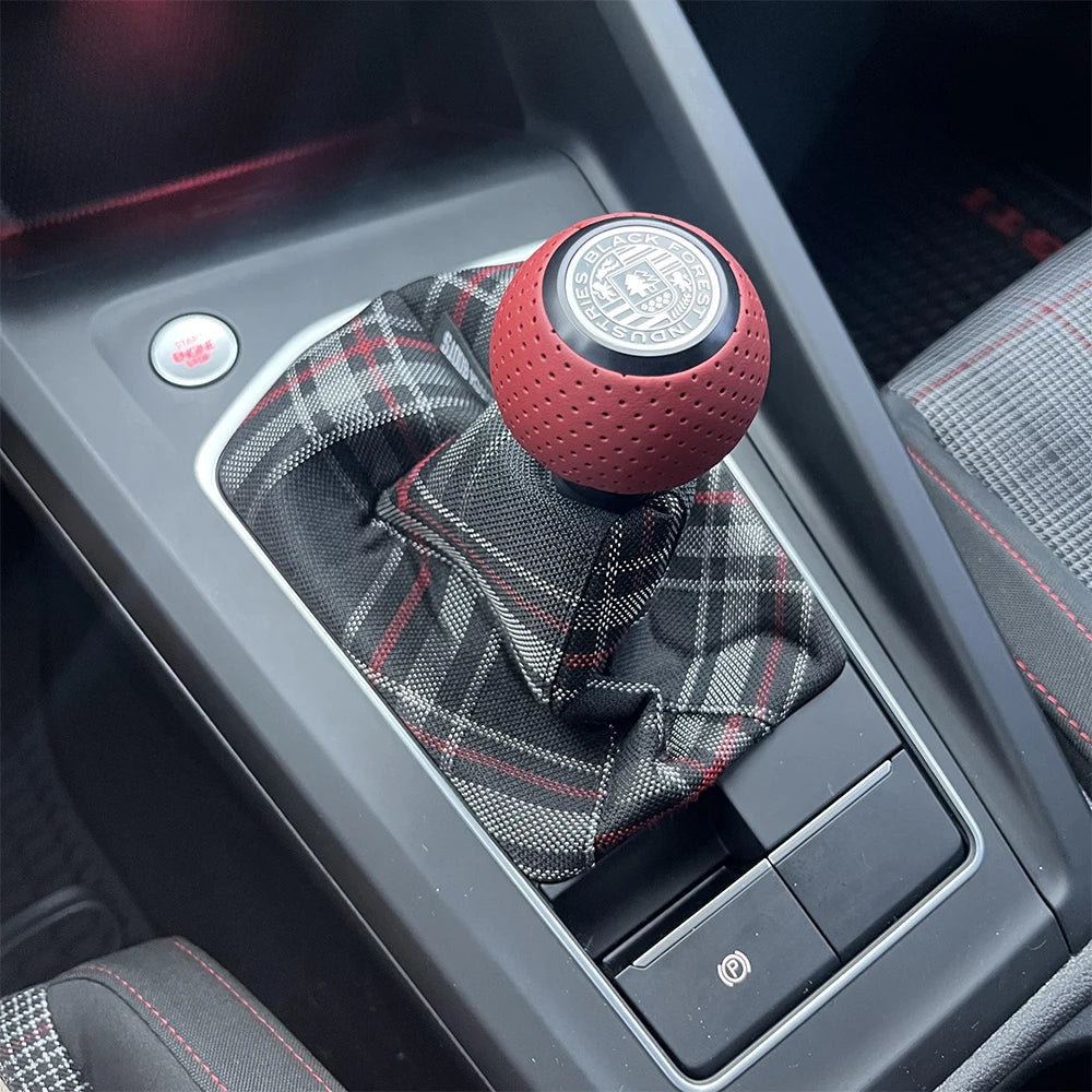 New Universal Checkered Shift Knob Boot Gear Tartan Shift Knob Cover Clark Shift Knob Cover For VW Golf Gti