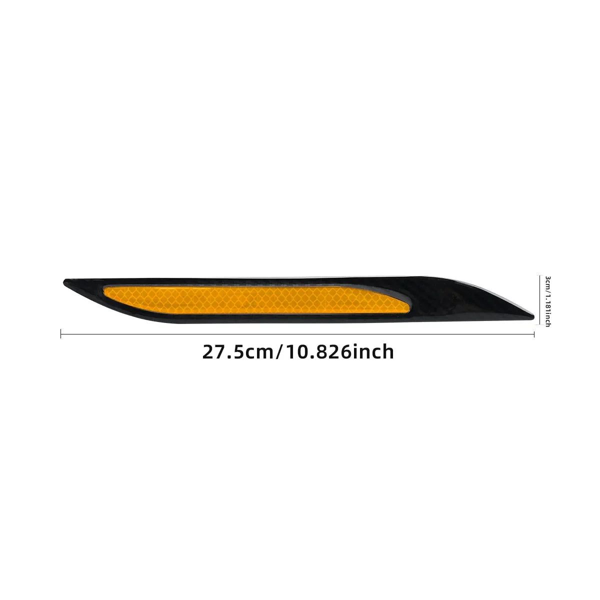 Newest 4Pcs Car Reflective Strips Bumper Protector Carbon Fiber Body Safety Warning Sticker Auto Anti-scratch Tape Auto Styling