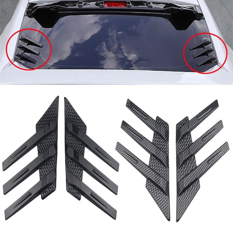 General Motors rear window side spoiler splitter triangle louver decorative side wing fender air vent modification