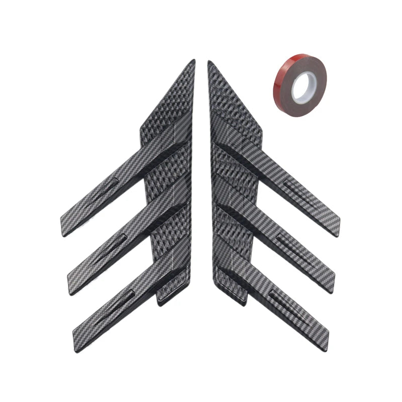 General Motors rear window side spoiler splitter triangle louver decorative side wing fender air vent modification