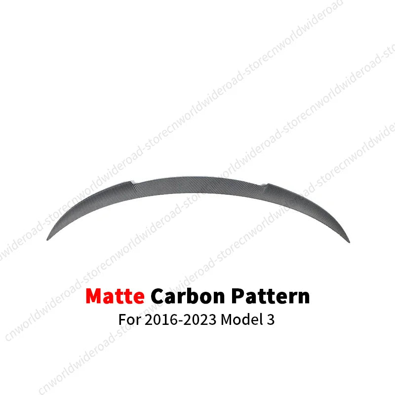 For Tesla Model Y 3 Highland Model 3 Spoiler Tail Wing Rear Trunk Lid Spoiler Wing Black and Carbon Fiber Pattern Body Kit