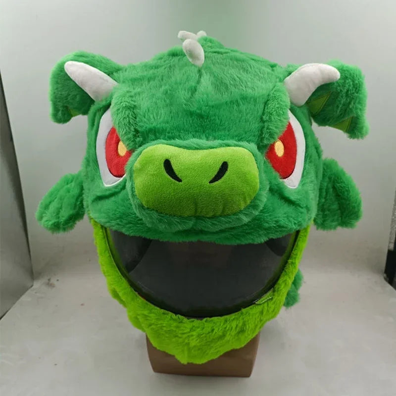 Motorcycle Full Helmet Cover Cartoon Plush Animal Helmet Cover Dust Protection Funny Helmet Cover Motorcycle Accessories