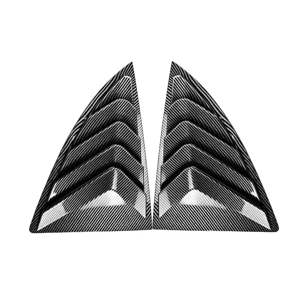Car Rear Window Side Vent Shutter Louver Cover Trim Sticker Body Kit Spoiler For Tesla Model Y 2019 2020 2021 2022 2023 2024
