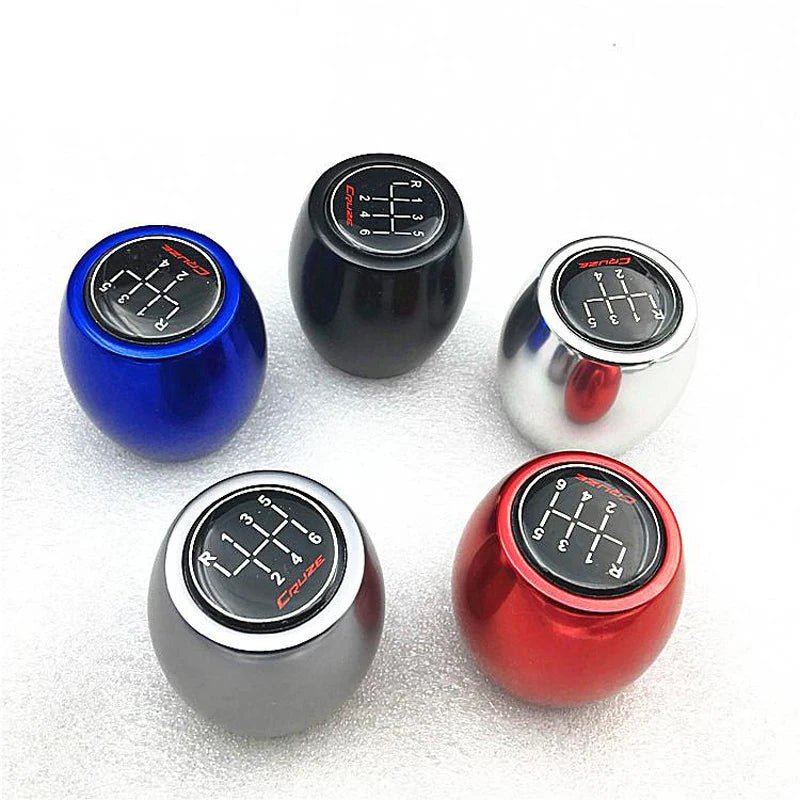 Aluminium MT Manual Car Lift Up Reverse Shift Gear Knob 5 Speed 6 Speed Gear Sticker Lever Shifter Ball - shift - knoobs