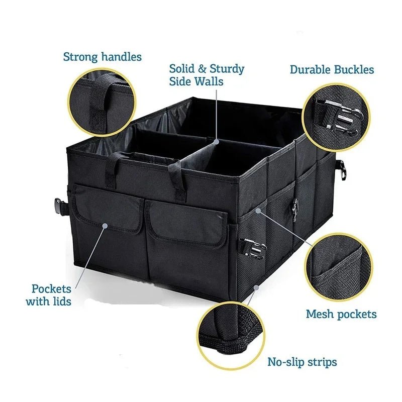 Big Capacity Car Storage Box Car Trunk Organizer Eco - Friendly Super Durable Collapsible Cargo Storage Tool Auto Trucks Trunk Box - shift - knoobs