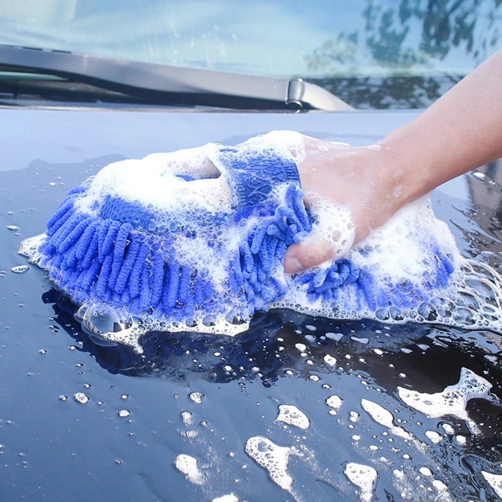 Car Cleaning Sponge Car Wash Care Washing Brush Pad Cleaning Tool Microfiber Polishing Dusting Scratch - free Washing Cars Floors - shift - knoobs