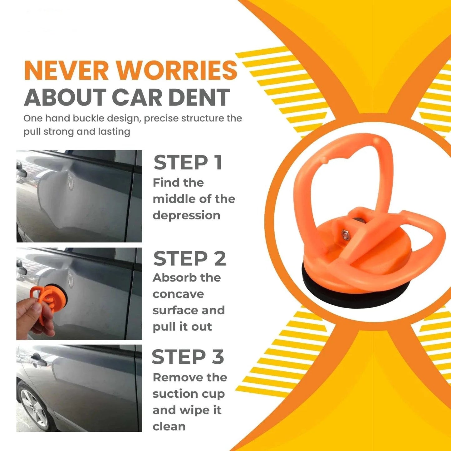 Car Dent Puller with Suction Cups, 2 - Pack Dent Remover Tool Kit, Powerful Lifter for Paintless Repair, Suitable for Car - shift - knoobs