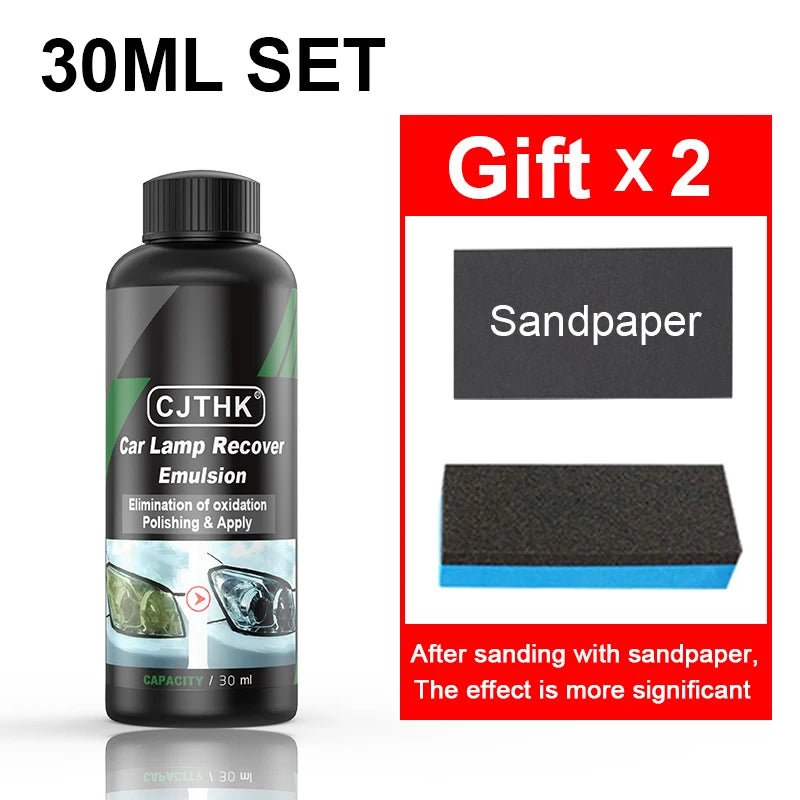 Car Headlight Restoration Polishing Kits Headlamp Scratch Remover Repair Cleaning Paste Remove Oxidation Headlight Polish Liquid - shift - knoobs