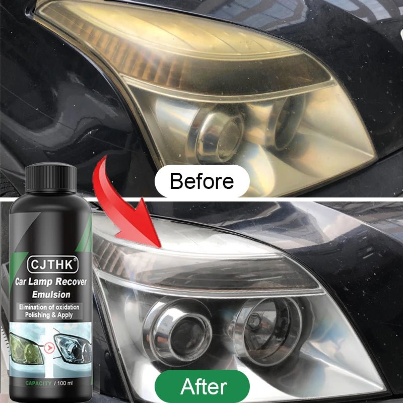Car Headlight Restoration Polishing Kits Headlamp Scratch Remover Repair Cleaning Paste Remove Oxidation Headlight Polish Liquid - shift - knoobs
