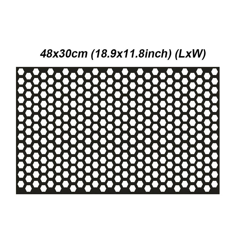 Car Honeycomb Stickers Car Stylish Tail Lights DIY Hollow Protector Decals Auto Rear Lamp Decoration Wrap Film Sticker 48*30cm - shift - knoobs