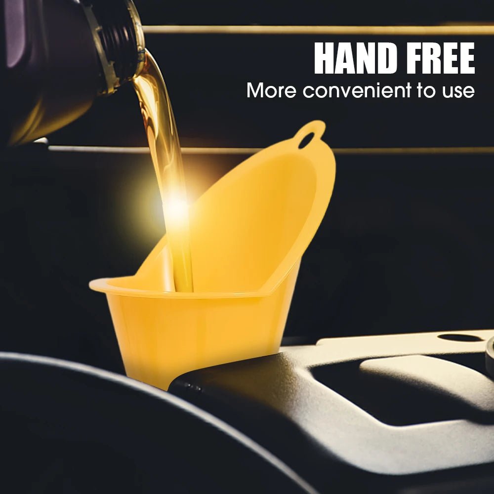 Car Long Stem Funnel Gasoline Oil Fuel Filling Tools Anti - splash Plastic Oil Funnel Motorcycle Refueling Tools Auto Accessories - shift - knoobs